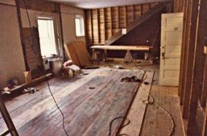 Replacing old flooring that had worn down